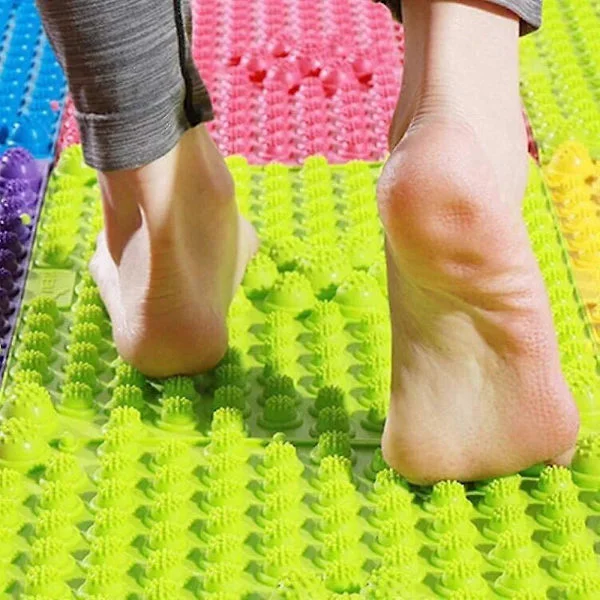 2 Delar Grön Fotmassage Matta Shiatsu Matta Gående Tåbräda Badrumsmatta Yogamatta Halkfri Matta Utomhuslek