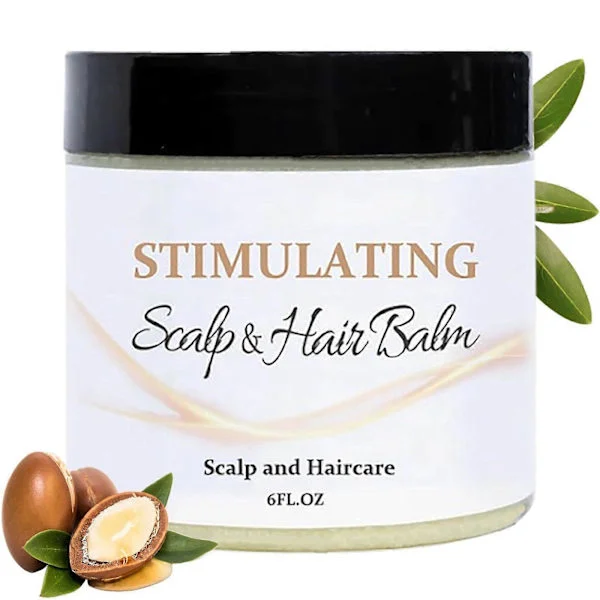 Stimulerande hårbotten- och hårbalsam, blandning av sheasmör och mangosmör för återfuktande hårvård, ger näring åt hårbotten och hår 177 ml/6 oz