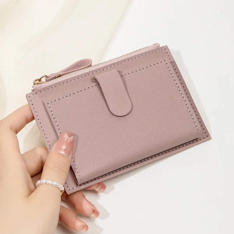 AliExpress - Sac à cartes court minimaliste et à la mode pour femmes, mini portefeuille zéro en cuir PU ultra-fin, portefeuille porte-cartes de crédit