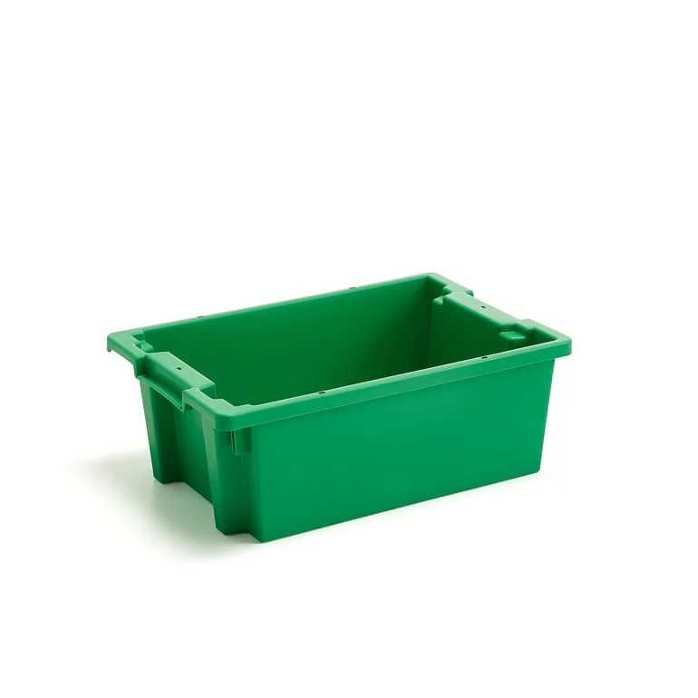 Plastic box SPENCE, stackable, 600x400x220 mm, 37 L, green