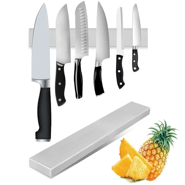 Magnetisk Knivhållare, Magnetisk Knivlist i Rostfritt Stål, Kan Användas Som Knivhållare, Knivlist, Magnetisk Verktygsförvaringslåda (30 cm)