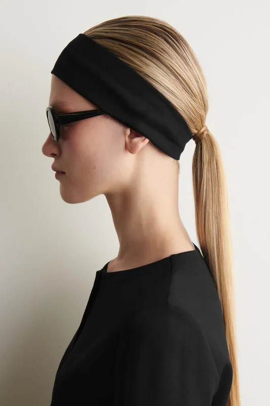 COS Women's Jersey Headband in Black