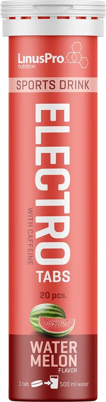LinusPro Nutrition Elektrolyt Tabs Watermelon 12 stk, Sport & Velvære, Protein & Energi, Elektrolytter