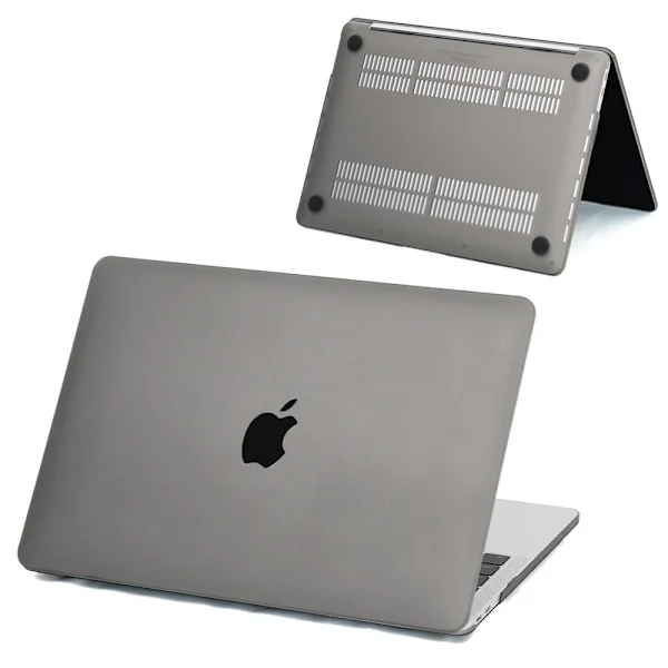 Compatible with (2025-2022 Air 13 (A2681/A3113/A3240)) Apple MacBook Air Gray Protective Case - Matte Cutout Design