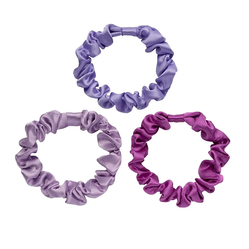 Spar 25% • Køb 2, KICKS Beauty Slim Scrunchies Purple 3-pak, Hår, Hårpynt, Scrunchies
