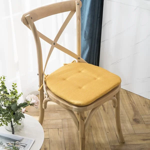 Gul halkfri sittdyna, trädgårdsdynor