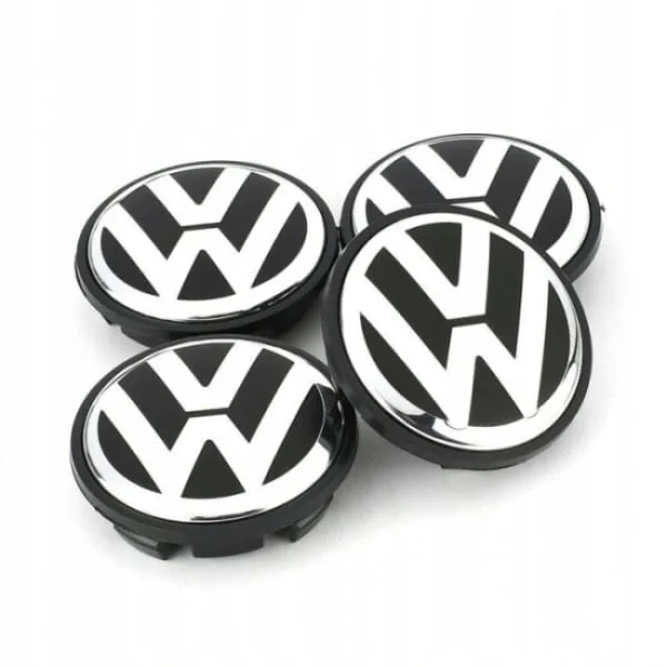 4-pack - Volkswagen VW Navkapslar / Fälgemblem - Bilsilver