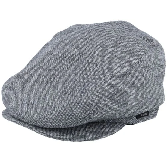 Barts - Grau flatcap Cap - Oslo Cap Grey Flat Cap @ Hatstore - Herren Schiebermütze Grau, Größe M (58 cm), Wollmischung