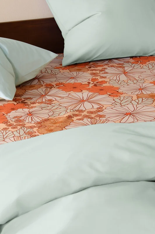 Jotex - Bold Dra-på-lakan Orange/multi FIORI - Köp Dra-på-lakan hos Jotex