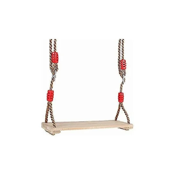 Voksen barn huske trehuske sete for innendørs utendørs hage 40x16.2x1.2 CM-