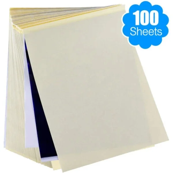 Tatuering Transfer Papper 100 Ark Tatuering Schablon Papper Termiskt Schablon Papper för Hud A4 Storlek
