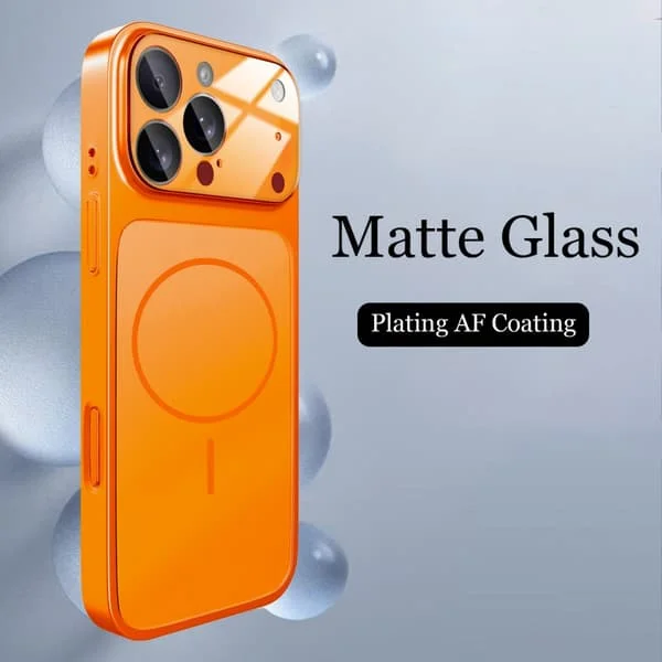 Glas Nano Matt Skal För iPhone 17 Air 16 15 14 13 Pro Max 17Pro Magnetisk För Magsafe Trådlös Laddning