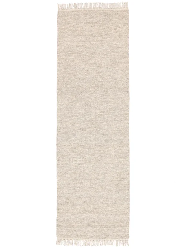 Melange 80X250 Klein Beige Einfarbig Läufer Teppich
