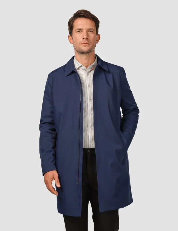 Shaping New Tomorrow - Waterproof Trench Coat - Navy - Herr - Storlek M