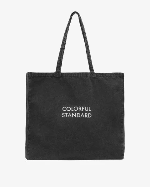 Organic Cotton Tote Bag - Faded Black - Male - One Size