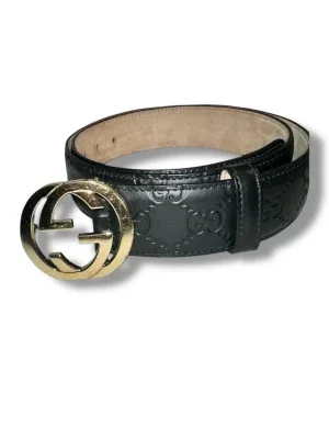 Stunning Authentic Gucci Guccissima Interlocking G Belt bälte skärp