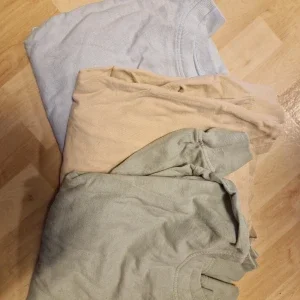 3-pack basic tröjor i pastellfärger