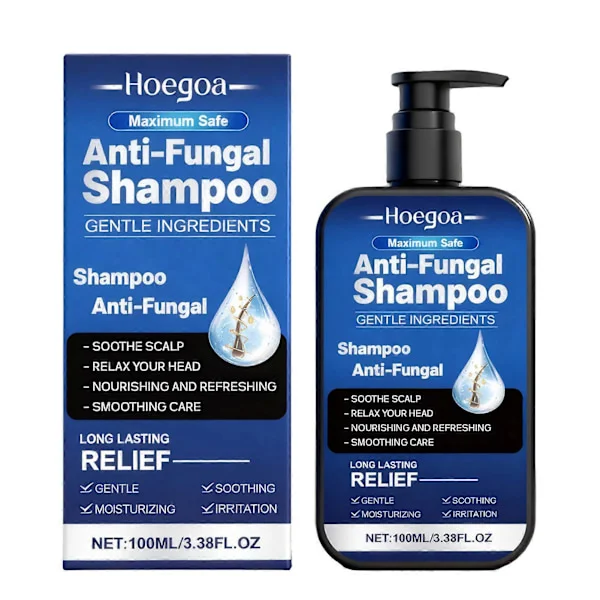 Antisvampeshampoo til skæleksem, hovedbundspsoriasis, mod skæl, lindrer kløe og tørhed (pakningsstørrelse ikke angivet)