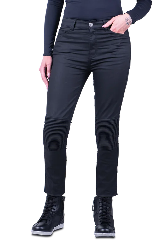 Jeansy Motocyklowe Course Cara Skinny Damskie Czarny W29 x L32