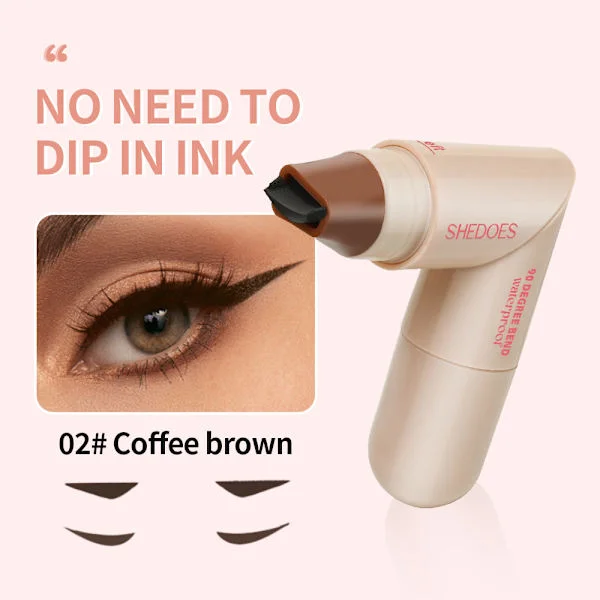 Roterande Eyeliner Stämpelpenna, Vattentät och Långvarig Dubbel Eyeliner Stämpel M3d8 01# Naturligt Brun, 2.1 ml