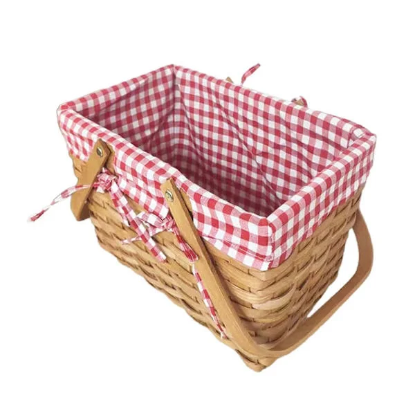 Picnic Kurv Picnic Kurv Bærbar Rustik Vintage Frugtkurv Opbevaringskurv til Halloween Fest Have Udendørs Boligindretning