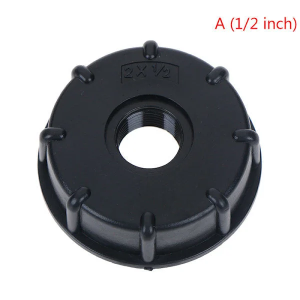 1/2" 3/4" 1" Gänga IBC Tank Adapter Kran Vattenanslutning Ersätt Svart A (1/2 tum)