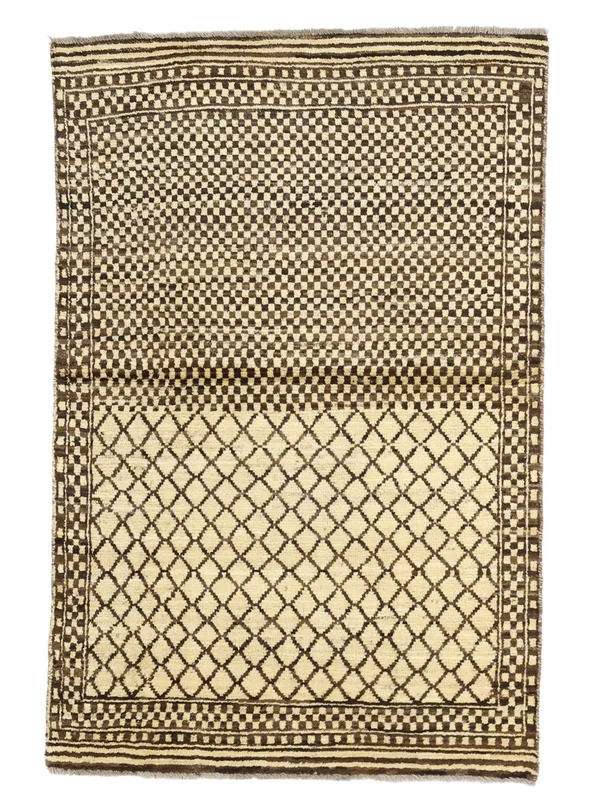 Berber Style Rug Modern Orange/Brown (Wool, )