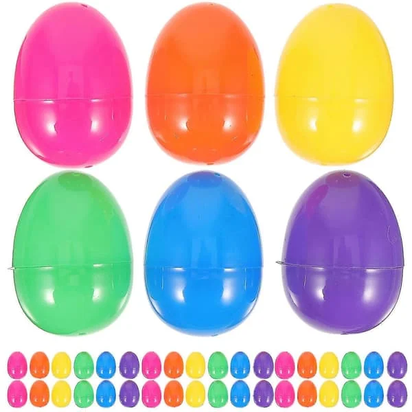 50 stk påskeegg Tomme egg Plastleker Fyllbare påskeegg i plast_Spesiell gave