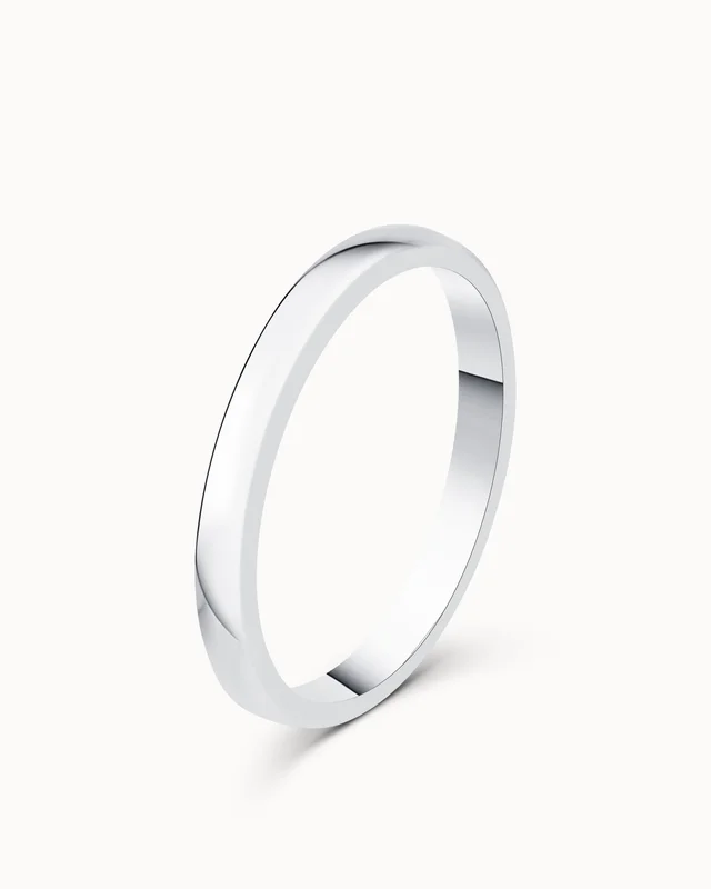 Gladde Ring voor Haar Olivia 950 Platina 2MM - Verlovingsringen & Trouwringen van Vanbruun