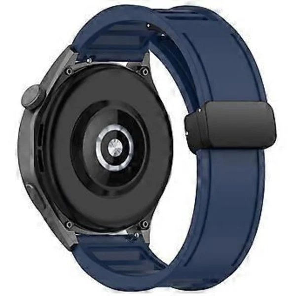 [RM]Compatible with Huawei Watch 4 / Watch 4 Pro / Watch GT 4 46mm Magnetic Watch Strap 22mm Width Silicone Band Quick Release (Blue)