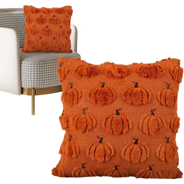 Dekorative putetrekk - 45*45 cm, gresskar Halloween putetrekk - til sofa, divan - uten kjerne