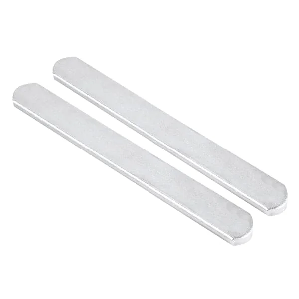 2 stk. belagte stålplater for justerbar vektvest og leggbeskyttere 25 cm