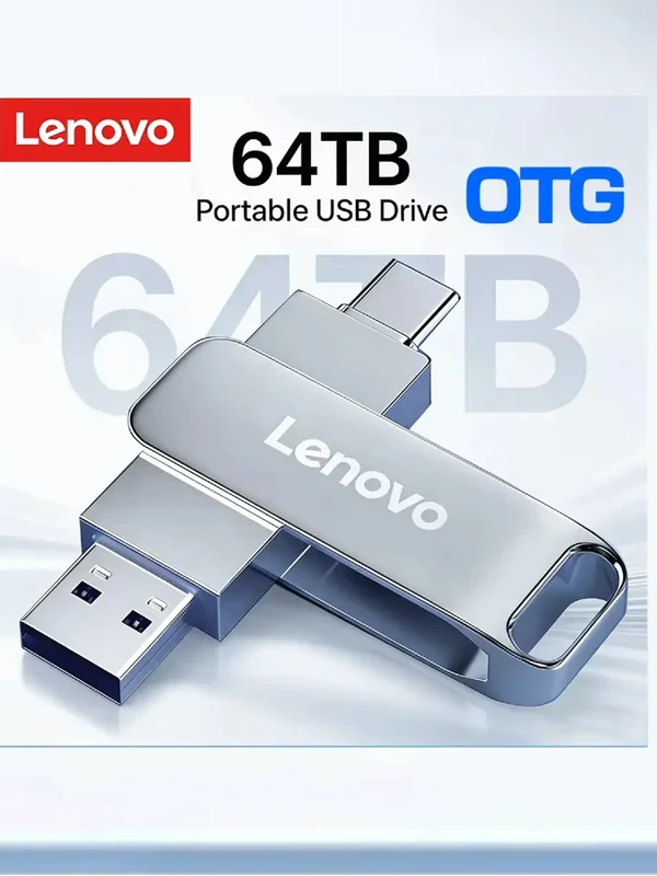 AliExpress - Lenovo USB3.2 OTG Pen Drive High-Speed Type-C Flash-Laufwerk Echte Kapazität 64TB 16TB 8TB 4TB Metall-Pendrive für Telefon und Computer