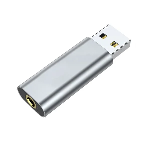USB till Ljuduttag USB Externt Ljudkort 3.5mm Ljudadapter 2 i 1 USB A till Aux- TRRS Hörlursadapter Mikrofon