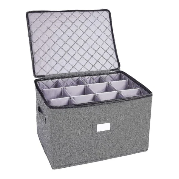 [13R]Wine Glass Storage for 12 Wine Glasses or Foldable Wine Storage Box also usable for Clothes Shlm