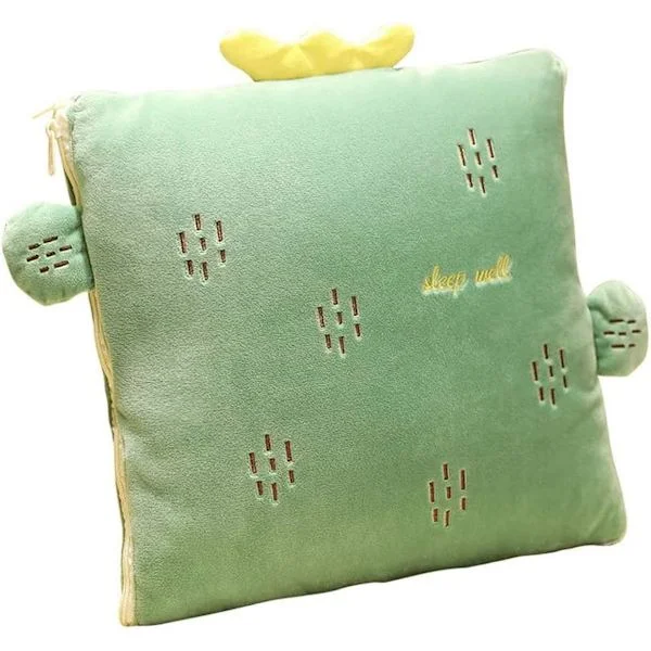Creative Pillow Blanket 2 in 1 Pillow Quilt Multifunctional Pillow Blanket Backrest Pillow Nap Mat Pillows