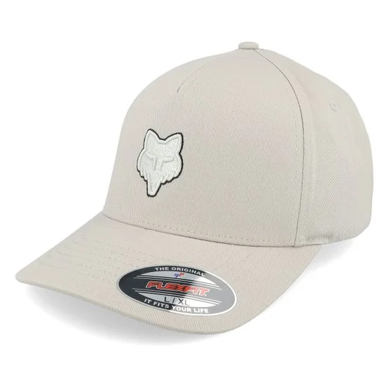 Fox - Weiss flexfit Cap - Fox Head Hat Vin White Flexfit @ Hatstore - Herren Cap in Weiss, Größe L/XL, Baumwolle