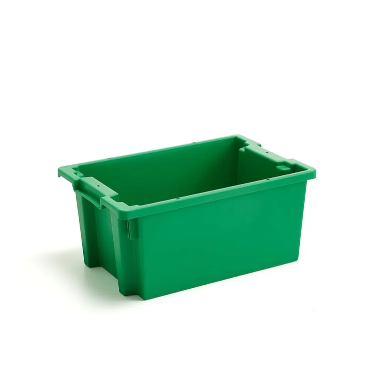 Plastic box SPENCE, stackable, 600x400x270 mm, 45 L, green