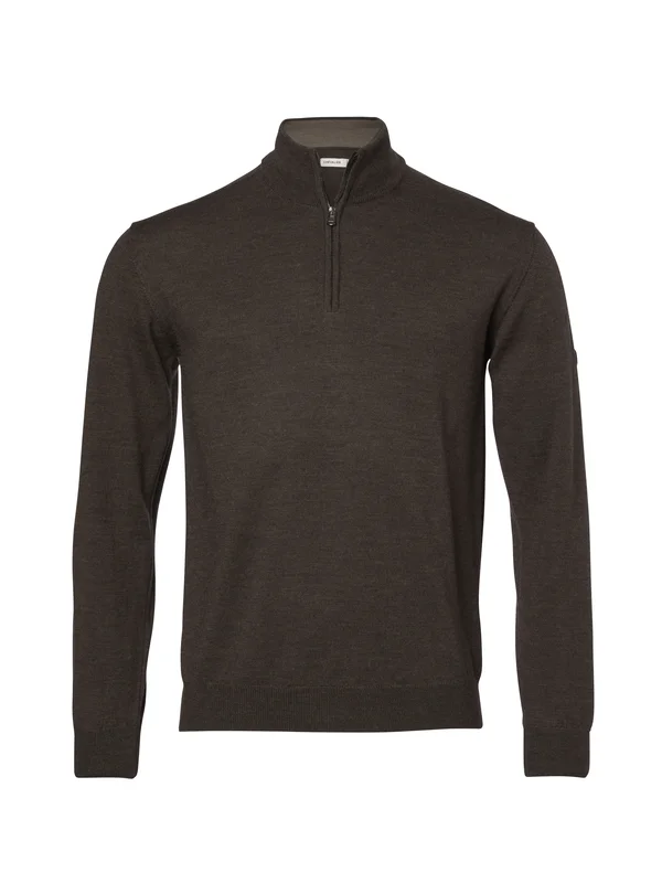 Chevalier Aston Half Glidelås Merinoull Genser Herre Brun