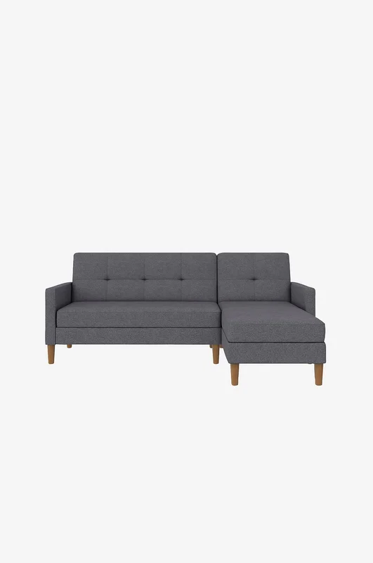 Dorel Home - Schäslong Bäddsoffa med förvaring Lilly - Blå - Bäddsoffor - Från Homeroom