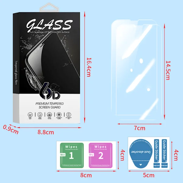 Härdat glasskydd för iPhone (2-pack) iPhone 16