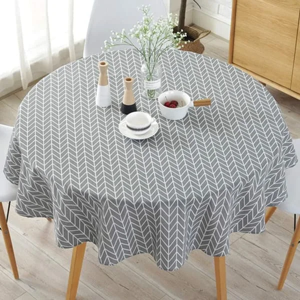 Nordic Style Tablecloth, Round Table and Round Tablecloth