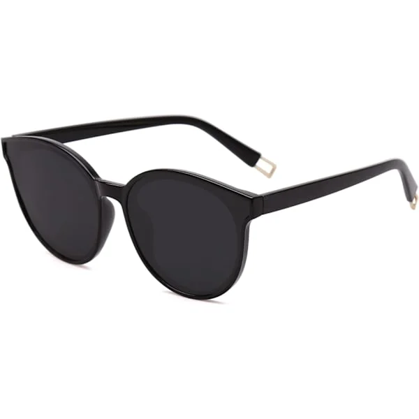 Oversized Round Sunglasses for Women and Men Black Grey
