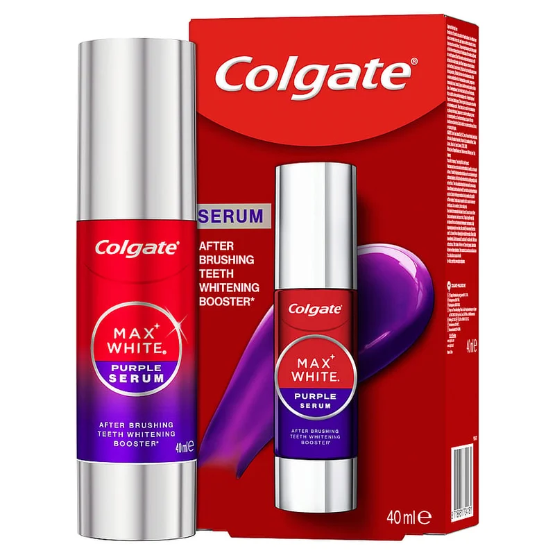 Colgate Max White Purple Serum 40 ml, Medicin & Pleje, Mund & Tandpleje, Tandblegning