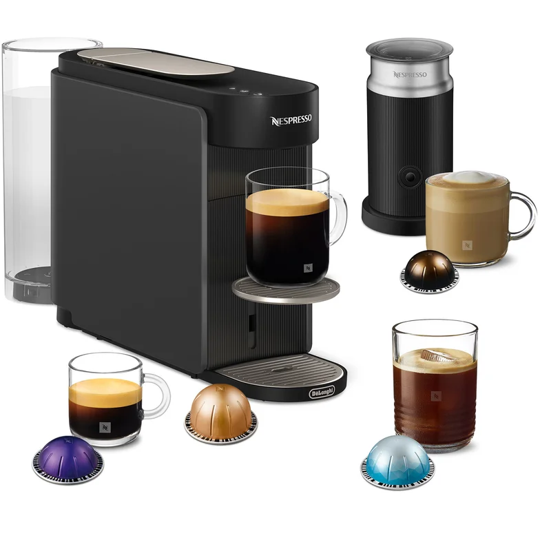 Nespresso ENV200.GYAE Vertuo Up kapselmaskin + melkeskummer, grå