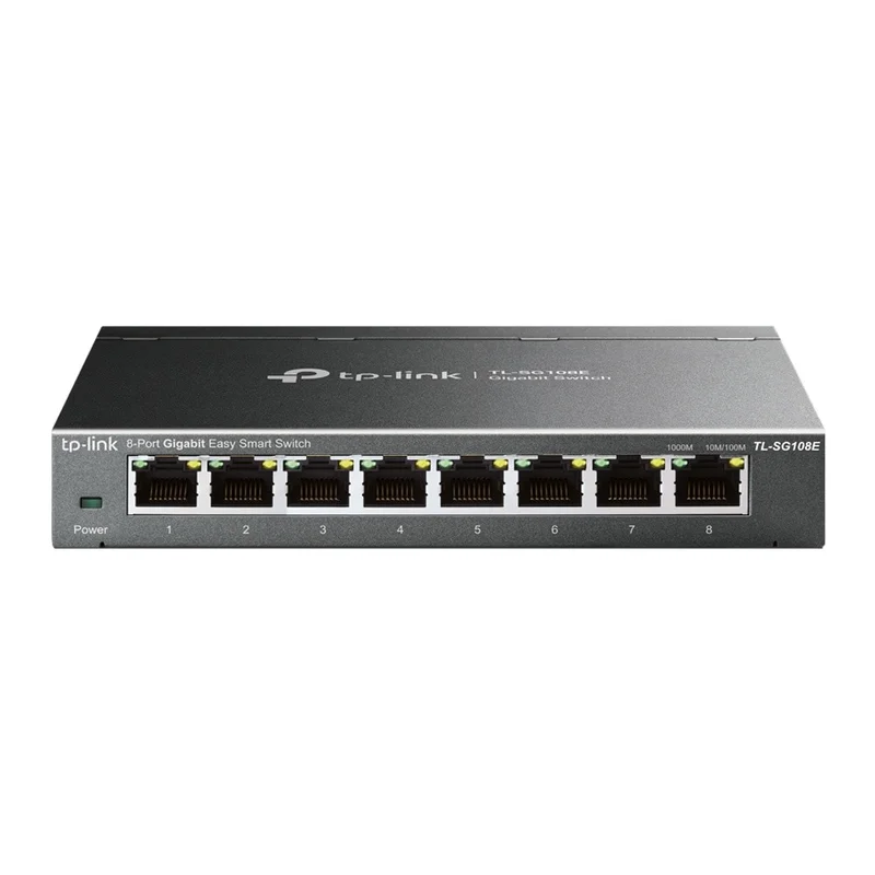 TP-Link TL-SG108E Gigabit-kytkin / 8-porttinen verkkokytkin / Easy Smart -kytkin VLAN- ja QoS-tuella