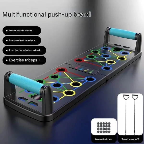 Multifunktionel push-up board, sammenklappeligt push-up støtte brystmuskeltræner til voksne, plank støtte board