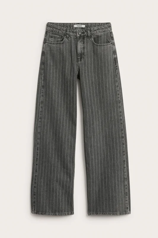 Kappahl | Wide jeans high waist Mørkegrå 36 | Dame