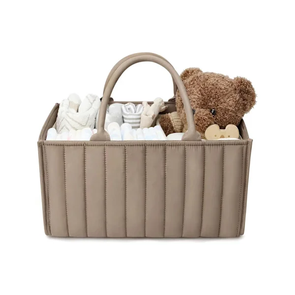 Opbevaringsboks til bleer, Opbevaringsboks til babybleer til puslebord, Stilfuld opbevaringskurv til nyfødte, Baby shower-gave til piger eller drenge,
