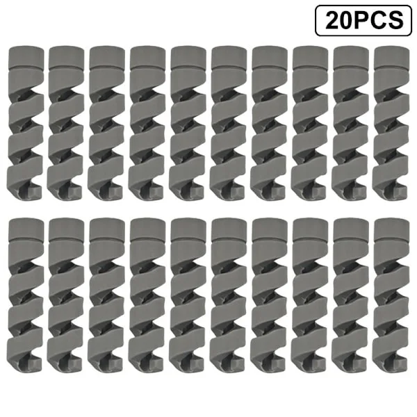 20 STK Silikone Spiral Kabelopruller Kabelbeskytter Cover USB Ledning P